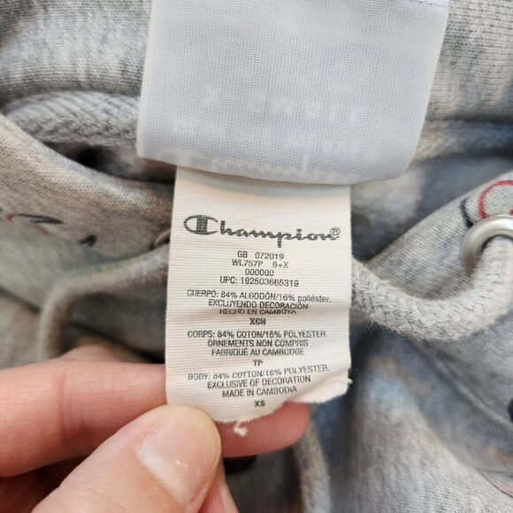 Champion 2 Piece Sweat Set Reverse Weave Hoodie Sweatshirt Joggers Grey XS/S - Picture 7 of 16